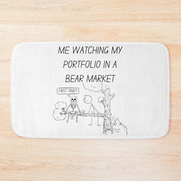 Item preview, Bear Market Portfolio Funny Skeleton Meme Art designed and sold by E20STUDIO.