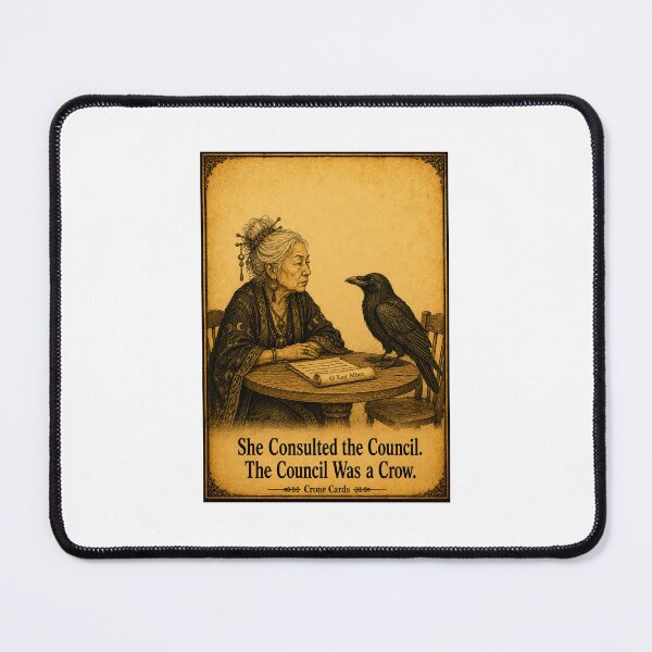 Item preview, Crone Cards — She Consulted the Council. The Council Was a Crow. designed and sold by Kay Mhor Studio.