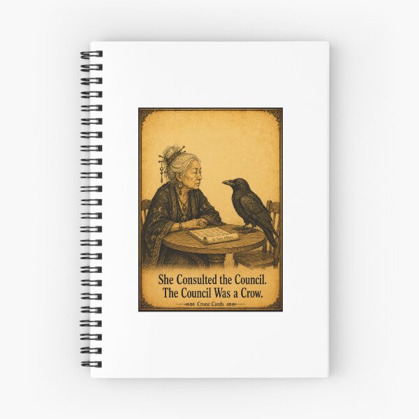 Item preview, Crone Cards — She Consulted the Council. The Council Was a Crow. designed and sold by Kay Mhor Studio.
