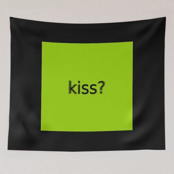 Item preview, Supreme Green Kiss Question Mark Square designed and sold by Dancing Papaya.