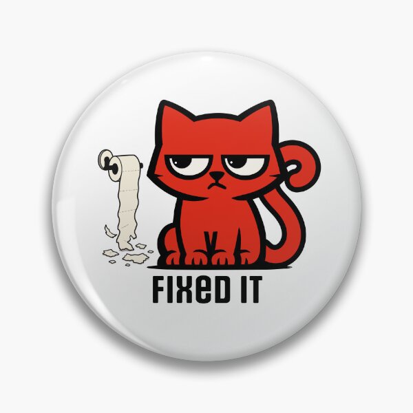 Item preview, "Fixed It" – Funny Red Cat Sarcastic Cartoon (for light colors) designed and sold by RedCat-Studio.