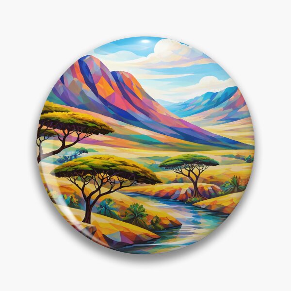 Item preview, Vibrant Geometric Landscape designed and sold by cuprum.