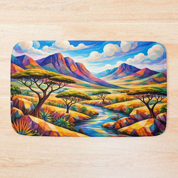 Item preview, Vibrant Geometric Landscape designed and sold by cuprum.