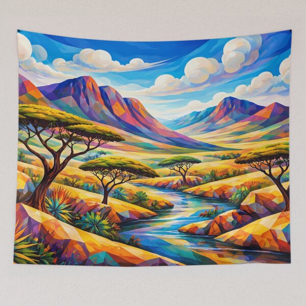 Item preview, Vibrant Geometric Landscape designed and sold by cuprum.
