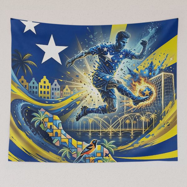Item preview, TEAM CURACAO | CURACAO SOCCER ART designed and sold by internlvisions.