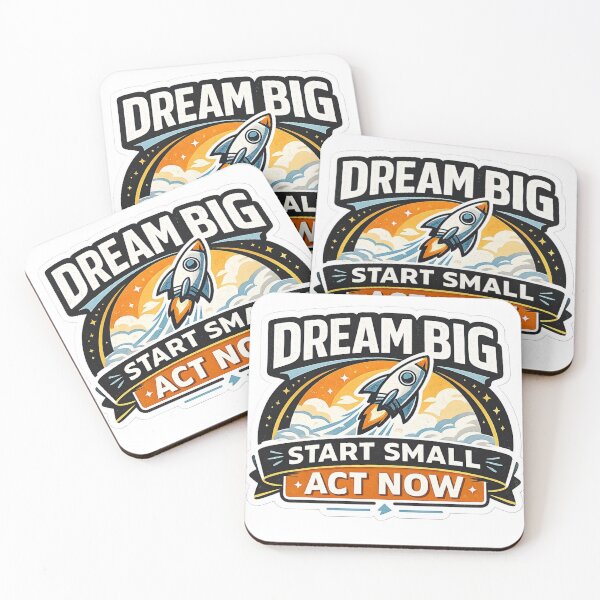 Item preview, Dream Big Start Small Act Now Motivational Sticker designed and sold by Omanut Studio — By Ashwin..