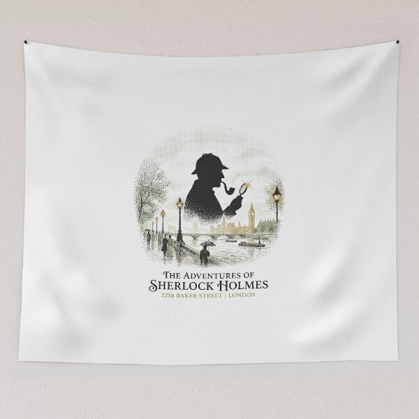 Item preview, The Adventures of Sherlock Holmes 221B Baker Street London Poster designed and sold by Fenay Designs.