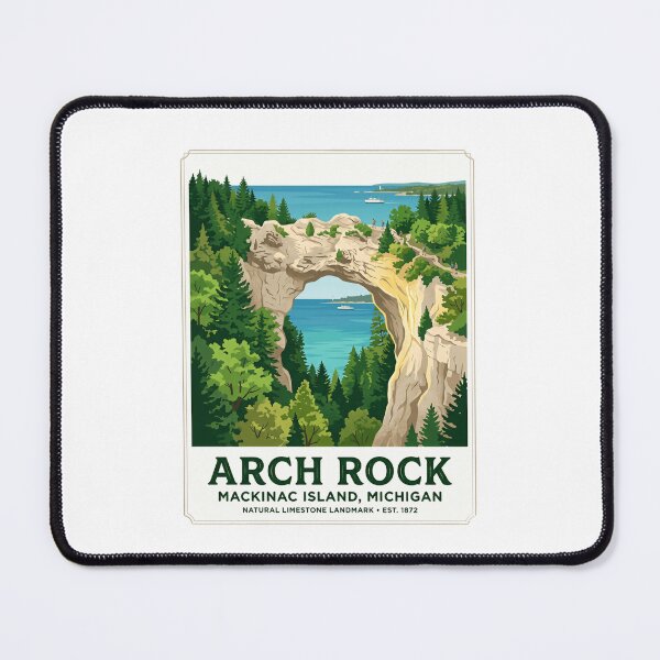 Item preview, Arch Rock Mackinac Island Michigan Natural Limestone Landmark Travel Destination designed and sold by JonesFlora2025.