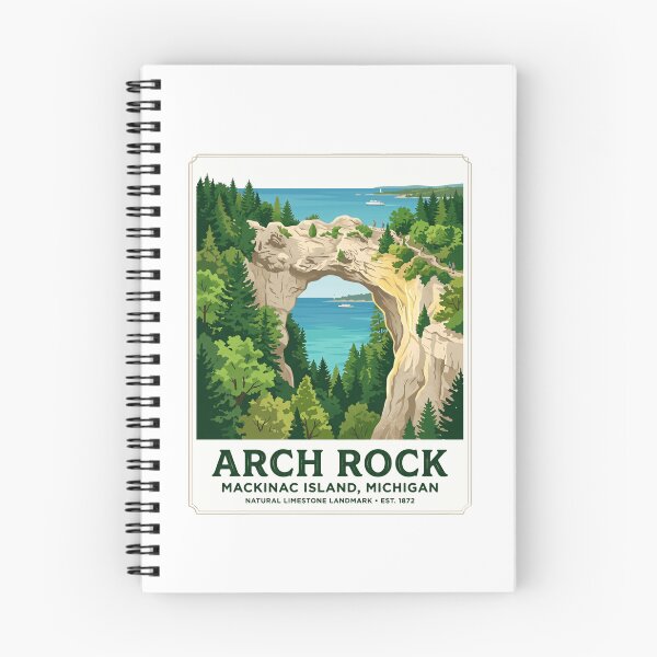 Item preview, Arch Rock Mackinac Island Michigan Natural Limestone Landmark Travel Destination designed and sold by JonesFlora2025.