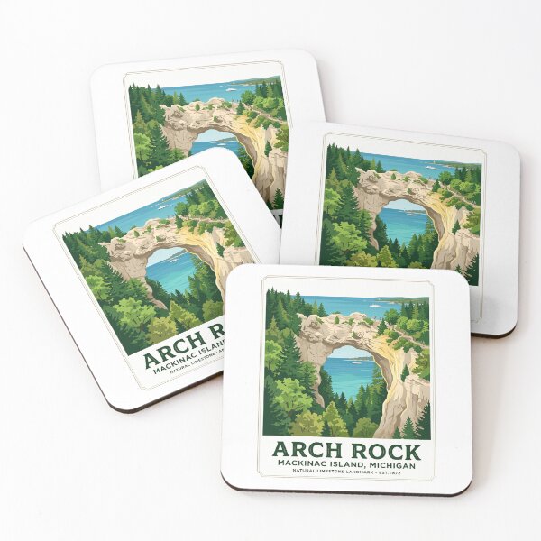 Item preview, Arch Rock Mackinac Island Michigan Natural Limestone Landmark Travel Destination designed and sold by JonesFlora2025.