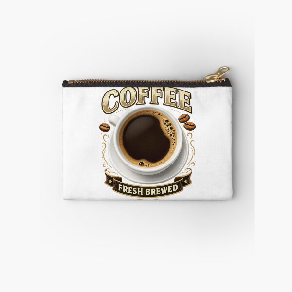 Item preview, Coffee Fresh Brewed Vintage Typography Art designed and sold by FlatInkStudio.