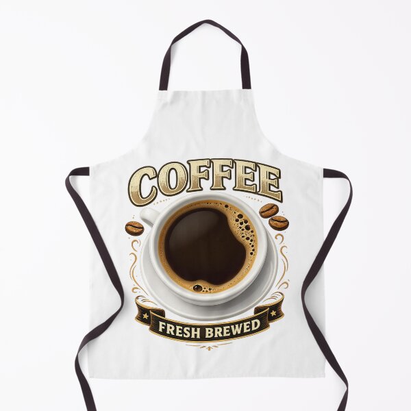 Item preview, Coffee Fresh Brewed Vintage Typography Art designed and sold by FlatInkStudio.