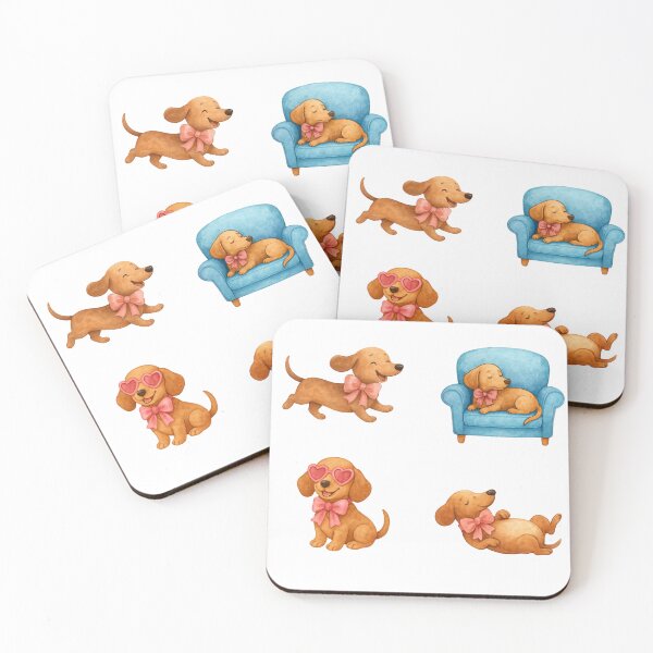 Item preview, Dachshund Daydreams – Adorable Watercolor Sausage Dog Sticker Pack designed and sold by BeaMiciaDoodles.