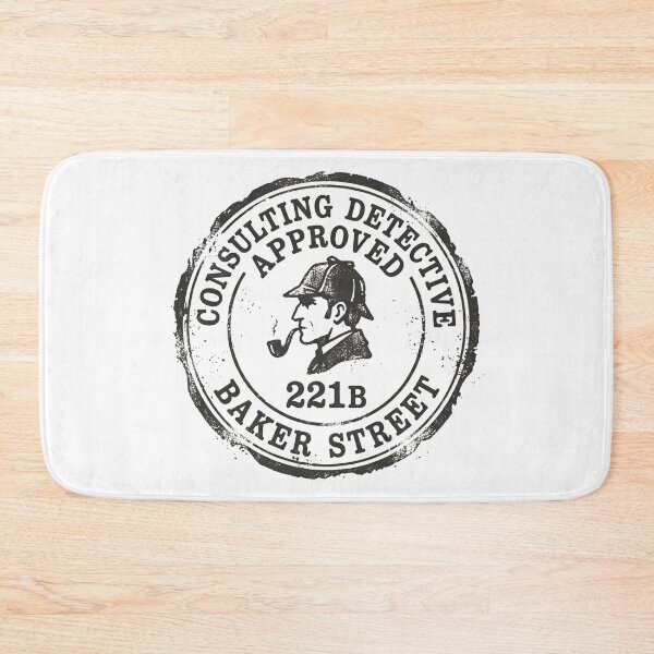 Item preview, Consulting Detective Approved 221B Baker Street Stamp Graphic designed and sold by Fenay Designs.
