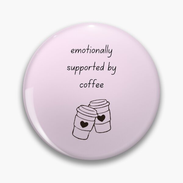 Item preview, Emotionally Supported By Coffee – Two Coffee Cups Illustration designed and sold by My Gluten Free Life UK.