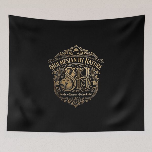 Item preview, Holmesian By Nature Sherlock Holmes Ornate Gold Crest Art designed and sold by Fenay Designs.