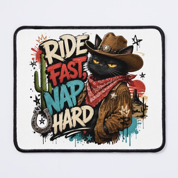 Item preview, Ride Fast Nap Hard Cat | Western Graffiti Cat designed and sold by Tinosshop.