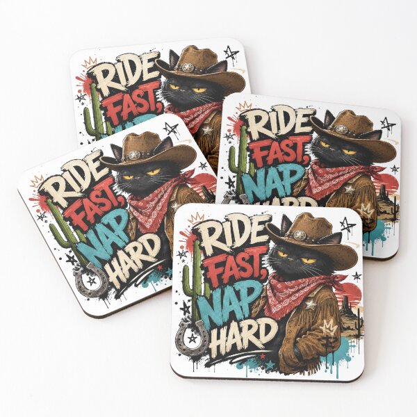 Item preview, Ride Fast Nap Hard Cat | Western Graffiti Cat designed and sold by Tinosshop.
