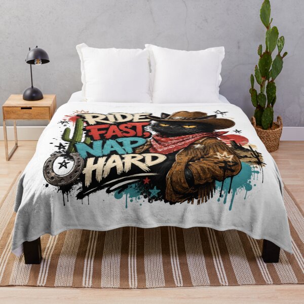 Item preview, Ride Fast Nap Hard Cat | Western Graffiti Cat designed and sold by Tinosshop.