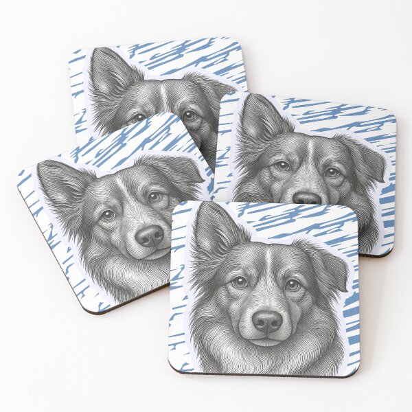 Item preview, Border Collie Geometric Pop Art Dog Illustration designed and sold by Rhodes Shop.