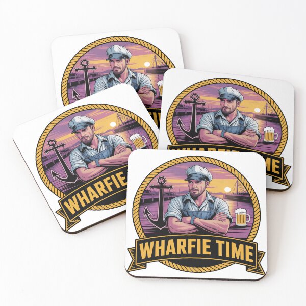 Item preview, Wharfie Time Vintage Docker Badge Sticker designed and sold by LukaRealm.