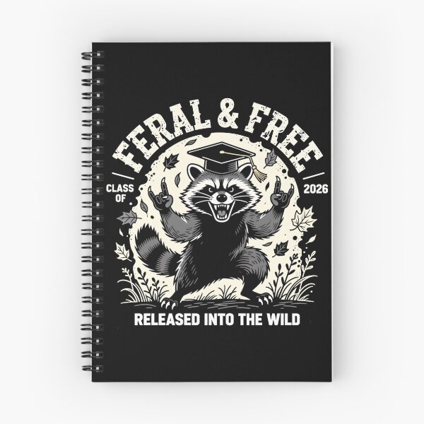 Item preview, Cute Feral and Free Class of 2026 Funny Raccoon Graduation designed and sold by CutOutIdols.
