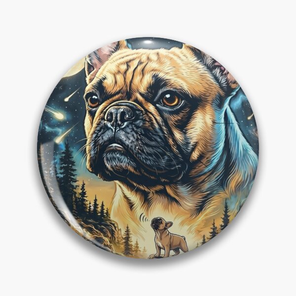 Item preview, French Bulldog Howling To The Moon Art designed and sold by AbeeRedB.