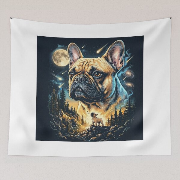 Item preview, French Bulldog Howling To The Moon Art designed and sold by AbeeRedB.