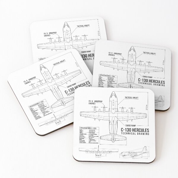 Item preview, C-130 Hercules Blueprint v1 designed and sold by BronArtworks.