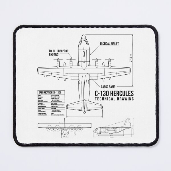 Item preview, C-130 Hercules Blueprint v1 designed and sold by BronArtworks.