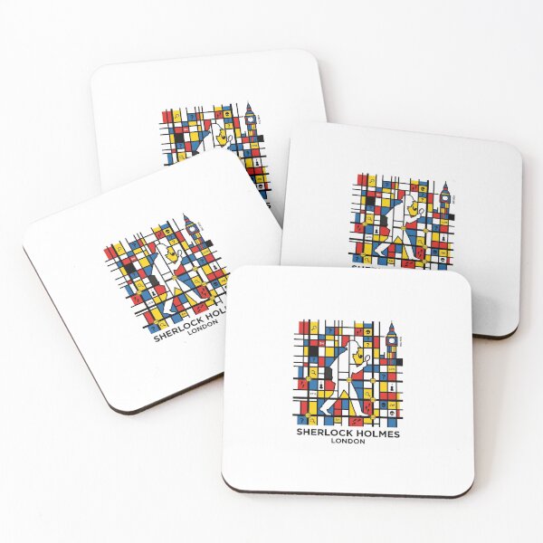 Item preview, Retro Pop Art Grid Landscape Sherlock Holmes London Graphic designed and sold by Fenay Designs.