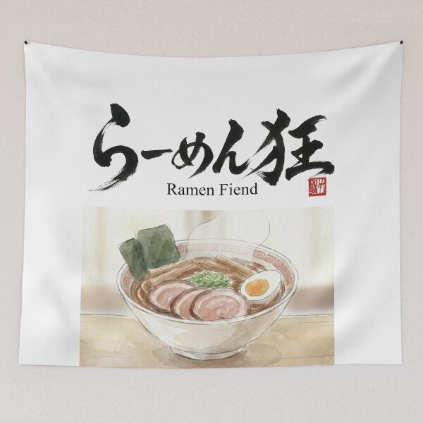 Item preview, Ramen Lover Japanese Typography – Ramen Addict Kanji Art designed and sold by XODAD.