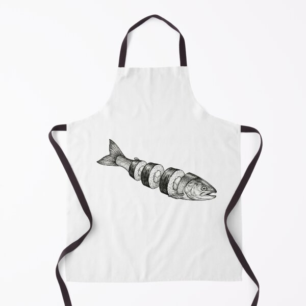 Item preview, Sliced Fish and Sushi Roll Japanese Food Art designed and sold by elderberry.