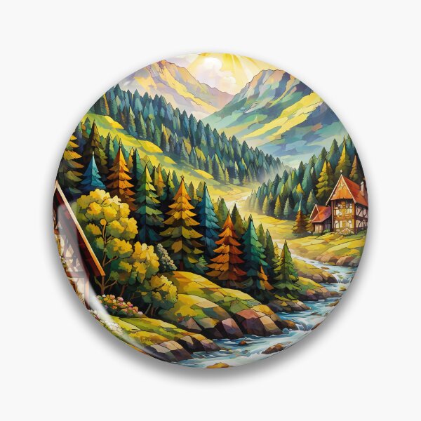 Item preview, Mountain Stream and Cozy Cabins designed and sold by cuprum.