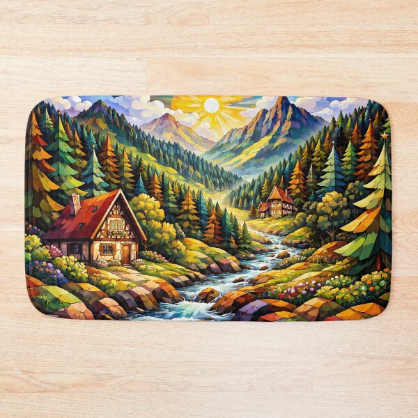 Item preview, Mountain Stream and Cozy Cabins designed and sold by cuprum.