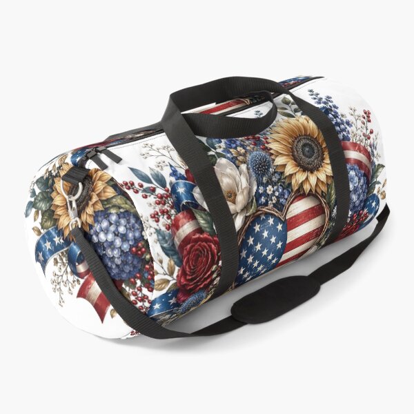 Item preview, American Flag Heart Floral Wreath designed and sold by PetalGarden.