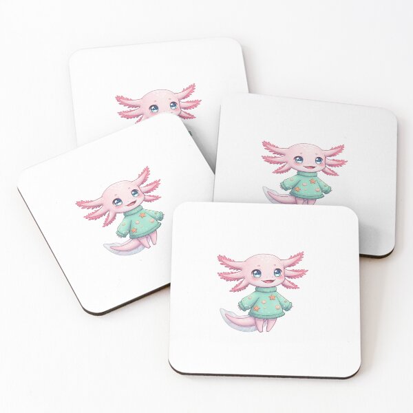 Item preview, Cute Axolotl in Cozy Ocean Sweater Sticker designed and sold by blossomfun.