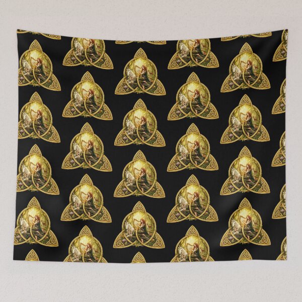 Item preview, Celtic Trinity Knot Harp and Unicorn Fantasy designed and sold by TeeARTHY.