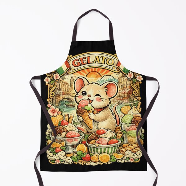 Item preview, Mouse Eating Gelato Italy Kawaii designed and sold by redsharkuk.