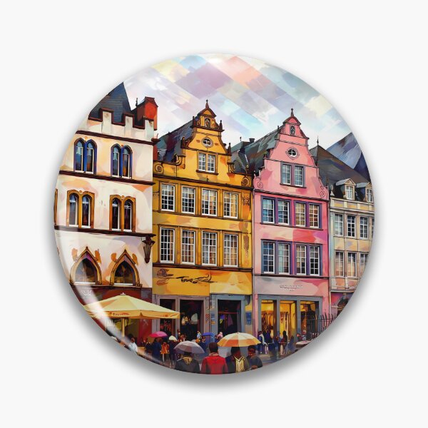 Item preview, Vibrant European Town Square designed and sold by cuprum.
