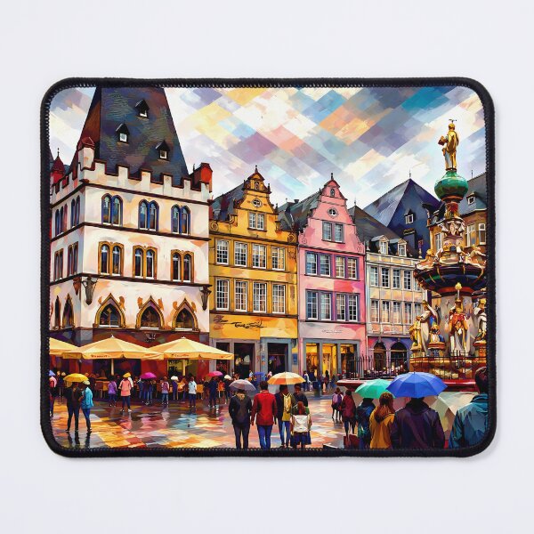 Item preview, Vibrant European Town Square designed and sold by cuprum.