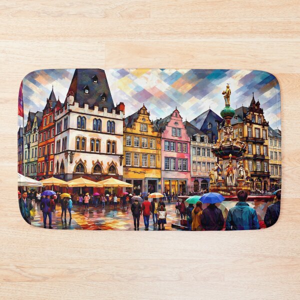 Item preview, Vibrant European Town Square designed and sold by cuprum.