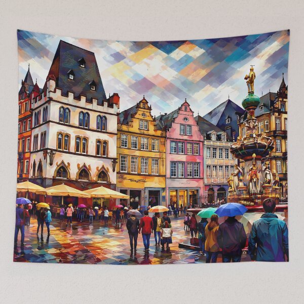 Item preview, Vibrant European Town Square designed and sold by cuprum.