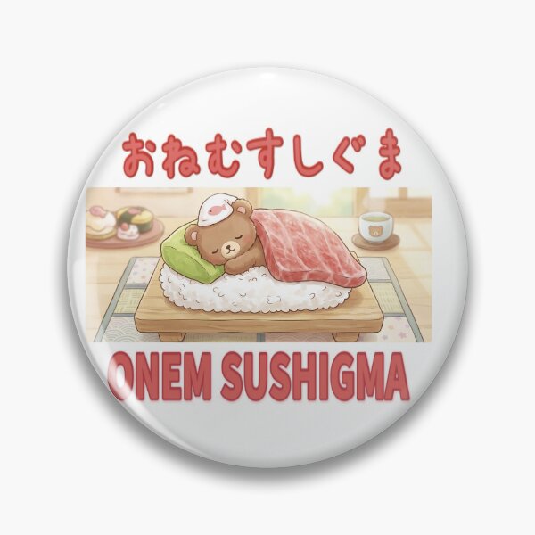 Item preview, Cute Bear Sleeping on Sushi – Kawaii Japanese Animal Illustration designed and sold by XODAD.