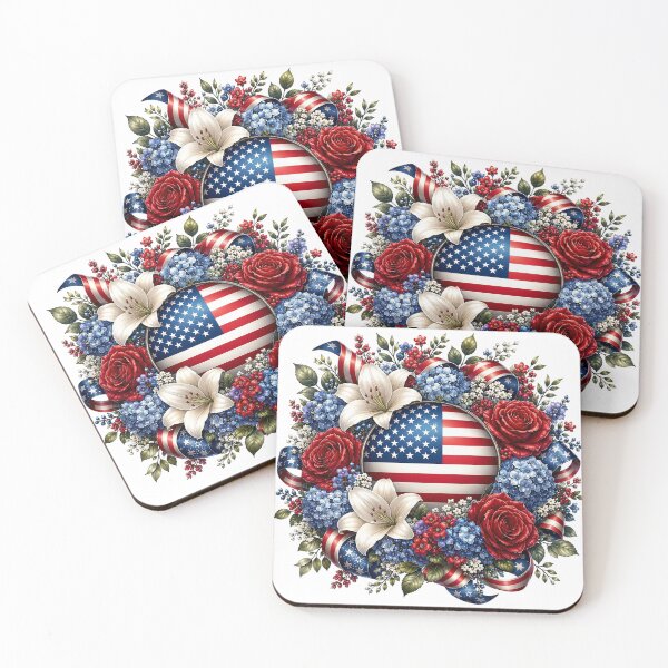 Item preview, Patriotic Rose and Lily Wreath designed and sold by PetalGarden.