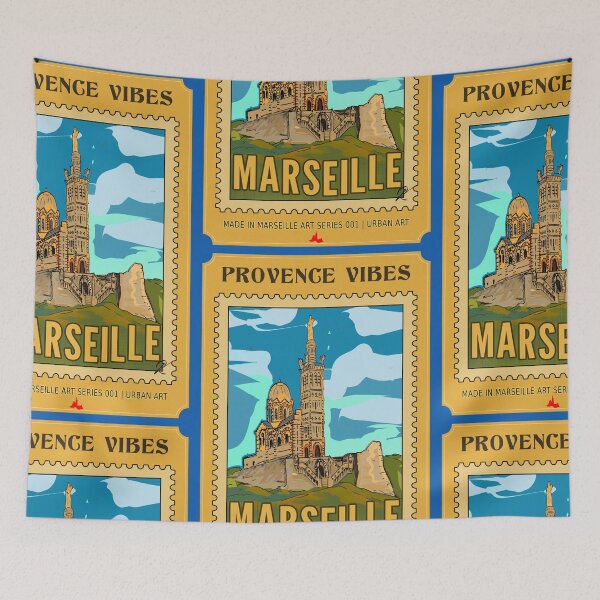 Item preview, NDdlG Marseille Neo-Retro Watercolor Poster designed and sold by Bobraiis.