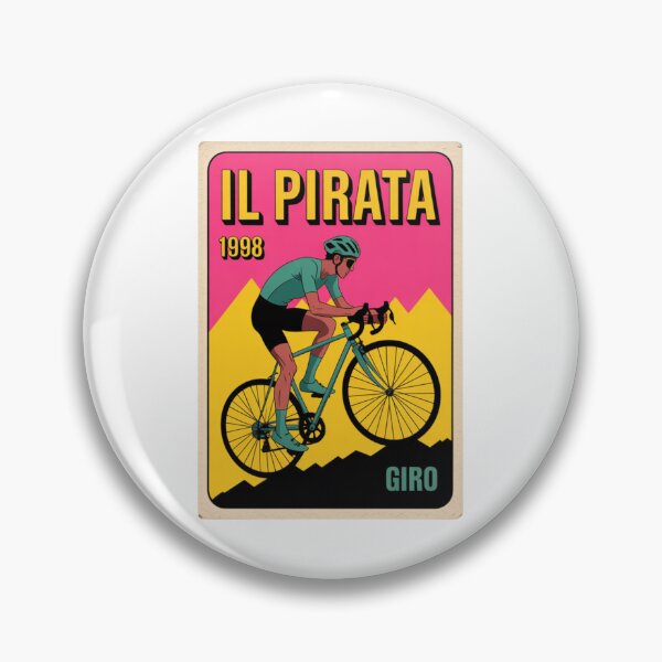 Item preview, Il Pirata 1998 Giro Vintage Cycling Card Sticker designed and sold by LukaRealm.