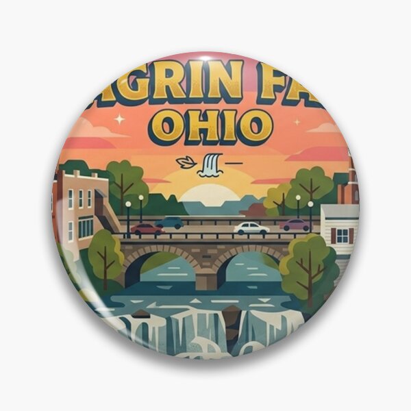 Item preview, A Vintage Illustration of Chagrin Falls - Ohio - US designed and sold by Eif53.