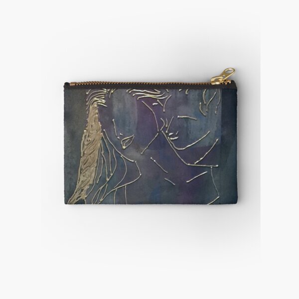 Item preview, Man and Woman Silhouette with Flowing Golden Lines designed and sold by LorieFossaArt.