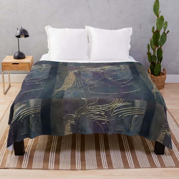 Item preview, Man and Woman Silhouette with Flowing Golden Lines designed and sold by LorieFossaArt.